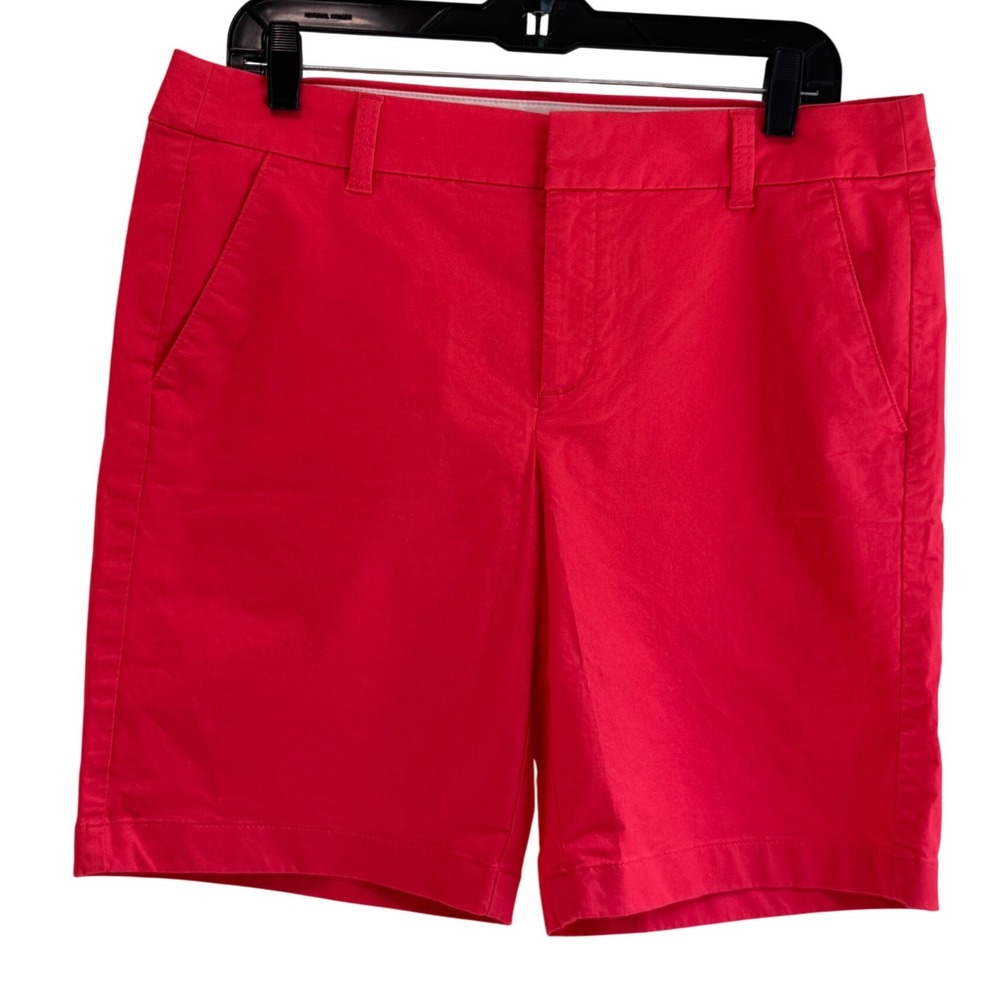 J.Crew Womens Pink Chino Shorts Size 10 Stretch Cotton Mid Rise